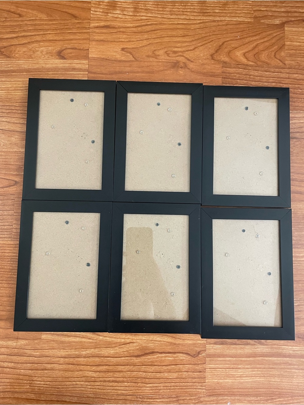 6 black picture frames 5x7
